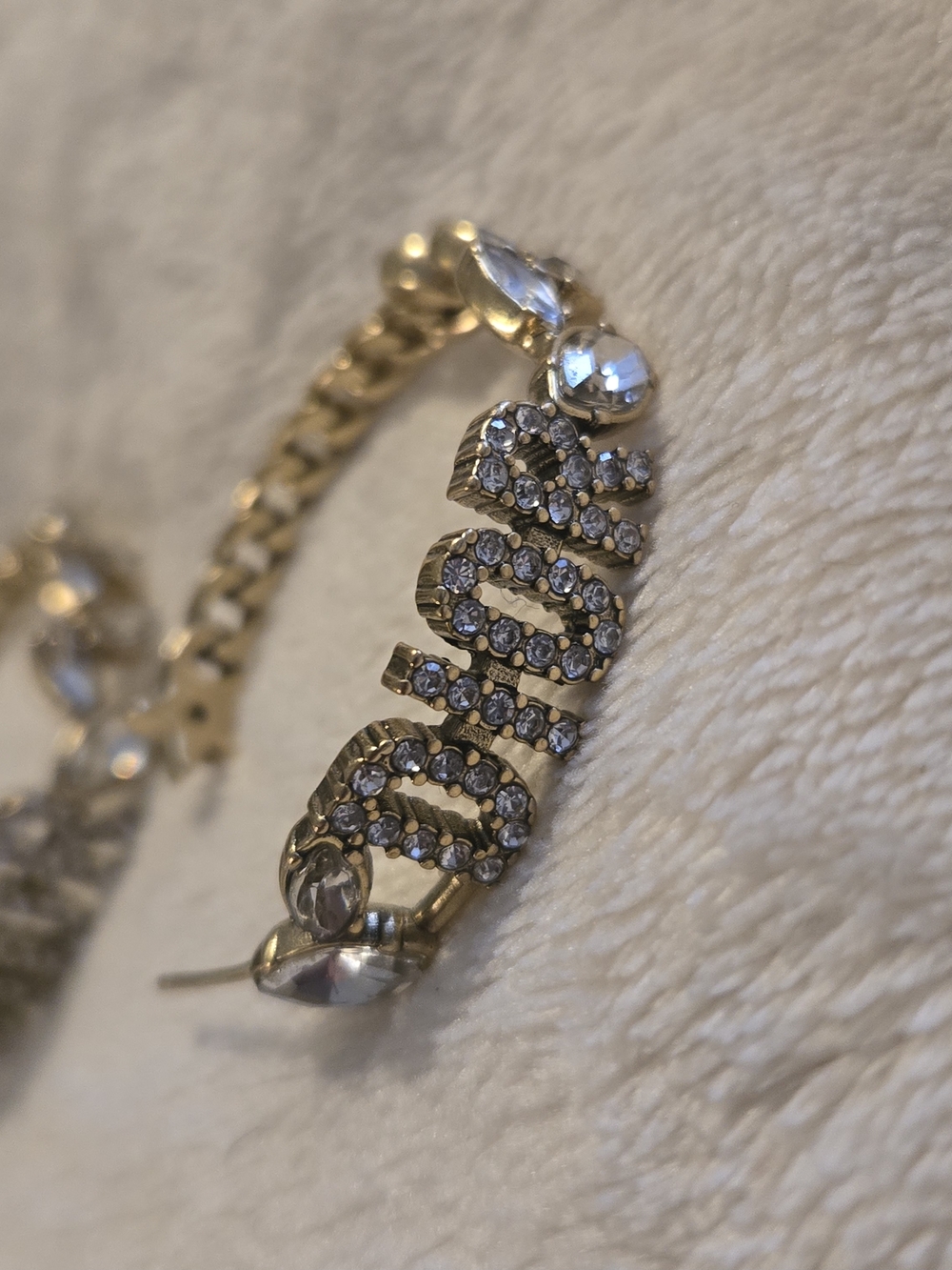 Dior Vintage 925  Crystal-Embellished Hoop Earrings - Women Jewelry - Picture 10 of 12